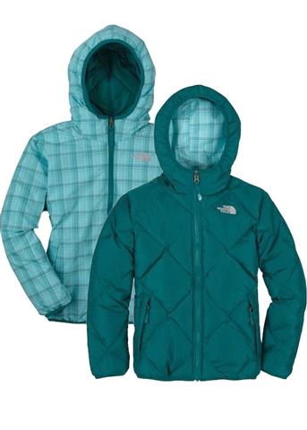 Girls Reversible Down Moondoggy Jacket (Fissure Green) - Closeout