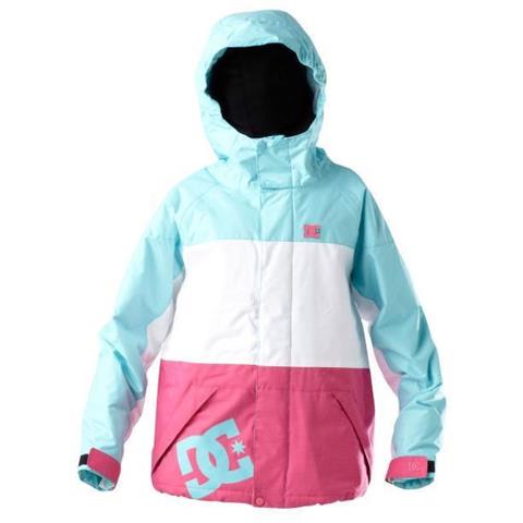 Girls Amo Jacket (White/Crazy Pink/Blue Radiance)