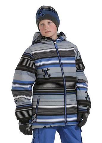 Boys Stripe Insulated Jacket (Royal Skurvy Stripe)