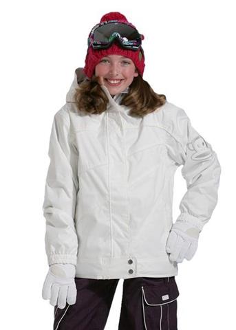Girls Lumina Insulated Jacket (White Herringbone Denim)