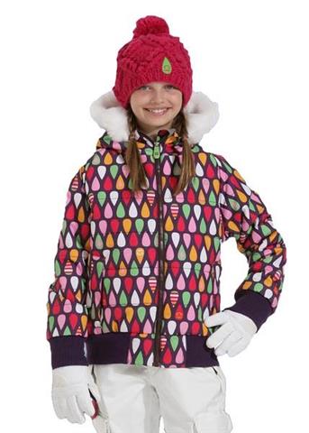 Girls Splash Puffy Jacket (Grape Drips Print)