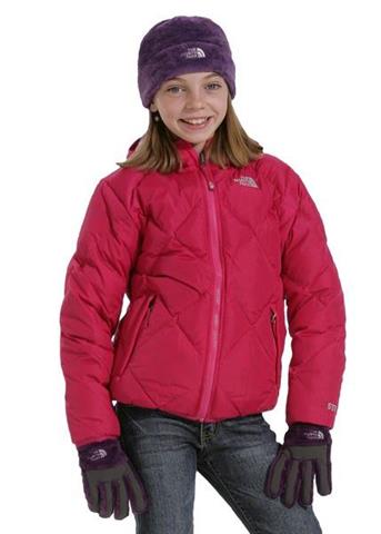 Girls Reversible Down Moondoggy Jacket (Fusion Pink)