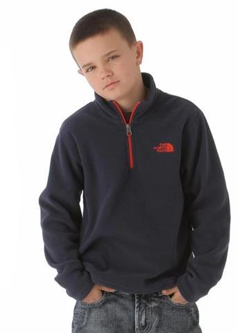 Boys Glacier 1/4 Zip (Deep Water Blue/Fiery Red)