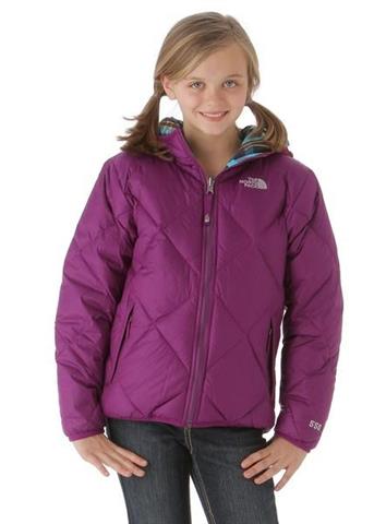Girls Reversible Down Moondoggy Jacket (Premiere Purple)