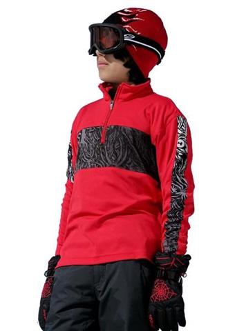 Boys Creepy Dry WEB T-Neck (Red/Black/White) - Closeout