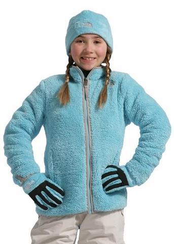 Girls Raffetto Fleece Jacket (Ibiza Blue) - Closeout