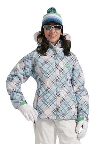 Girls Mannual Bella Insulated Jacket (Blue Argyle Print) - Closeout