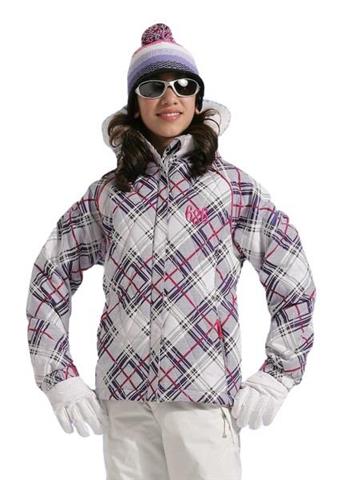 Girls Mannual Bella Insulated Jacket (Iris Argyle Print) - Closeout
