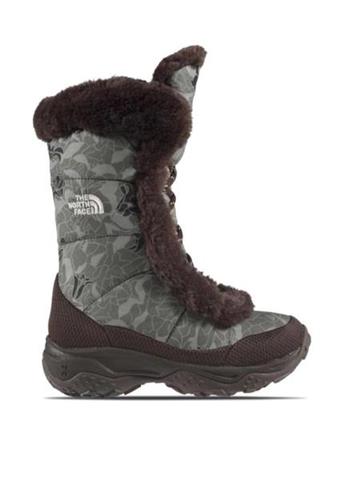 Girls Nuptse Fur (New Taupe (Camodil)/Coffee Brown)