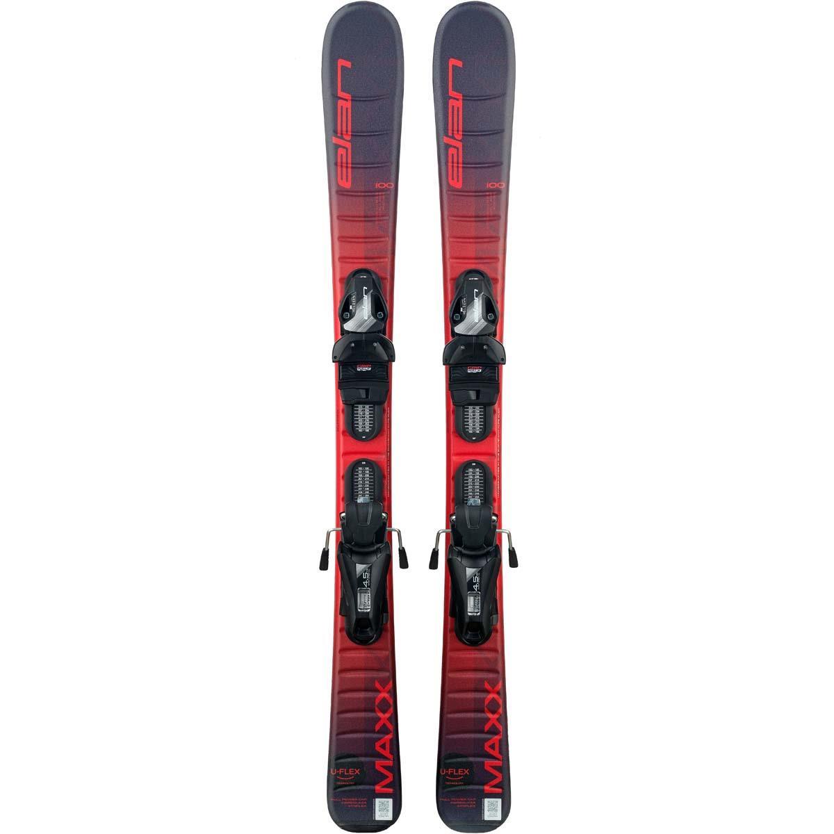 Elan Youth Maxx Red Jr Shift Skis + EL 4.5 GW Bindings | WinterKids