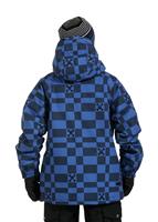 Boys Imperial Insulated Jacket (Royal Skurvy Check) - Back View