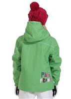 Girls Lumina Insulated Jacket (Apple Linen) - Back View