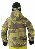 Boys Camotooth Insulated Jacket (Army) - Back View                                                                                                                                             