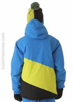 Boys Mannual Iconic Insulated Jacket (Blue Colorblock) - Back View