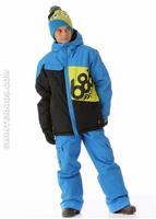 Boys Mannual Iconic Insulated Jacket (Blue Colorblock) - Alt. View