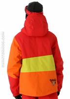 Boys Snaggleface Insulated Jacket (Orange) - Back View
