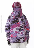 Girls Courtney Insulated Jacket (Violet Camo Reef) - Back View