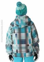 Girls Smarty Ginger 3-in-1 Jacket (Storm Plaid) - Back View