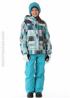 Girls Smarty Ginger 3-in-1 Jacket (Storm Plaid) - Alt. View