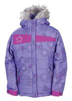Girls Mannual Gidget Puffy Jacket (Violet Rings) - Studio Shot