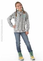 Girls Scoop Hoodie (Winter Cat Print) - Alt. View