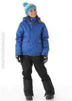 Girls Twist Bomber Jacket (Sapphire) - Alt. View