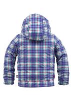 Girls Minishred Twist Jacket (Bright White Punkstar Plaid) - Back View                                                                                                                                             