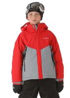 Boys Glacier Slope Jacket (Light Metal/Bright Red/Black) - Boys Glacier Slope Jacket (Light Metal/Bright Red/Black)