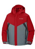 Boys Glacier Slope Jacket (Light Metal/Bright Red/Black) - Studio Shot