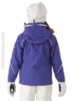 Girls Bugaboo 3-in-1 Jacket (Light Grape/Clear Blue) - Back View