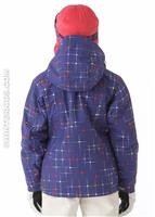 Girls Chic to Peak 3-in-1 Jacket (Light Grape Star Print) - Back View
