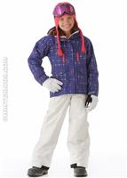 Girls Chic to Peak 3-in-1 Jacket (Light Grape Star Print) - Alt. View