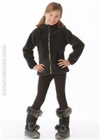 Girls Cozy Cutie Hoodie (Black) - Alt. View