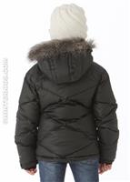 Girls Mini Lay D Down Puffer (Black) - Back View