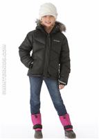 Girls Mini Lay D Down Puffer (Black) - Alt. View