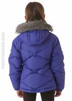 Girls Mini Lay D Down Puffer (Light Grape) - Back View