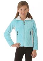 Girls Pearl Plush Full Zip (Clear Blue/Sea Salt) - Girls Pearl Plush Full Zip (Clear Blue/Sea Salt)