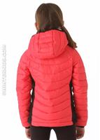 Girls Hybrid Powder Lite Puffer (Afterglow Pink) - Back View