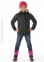 F12 Girls Powder Lite Jacket (Black/Afterglow) - Alt. View