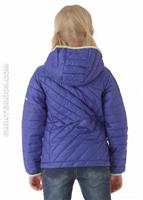 Girls Powder Lite Jacket (Light Grape/Neon Light) - Back View