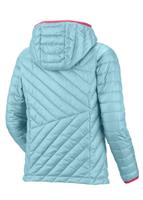 Girls Powder Lite Jacket (Clear Blue/Afterglow) - Back View