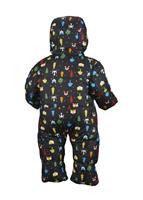 Snuggly Bunny Down Bunting (Black Fox Print) - Back View