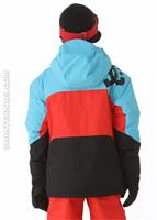 Boys Amo Jacket (Athletic Red/Black/Blue Toll) - Back View