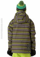 Boys Servo Jacket (Green Stripes) - Back View