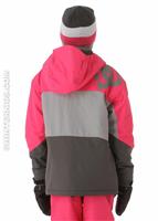 Girls Farah Jacket (Pink) - Back View