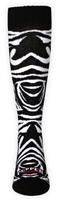 F12 Youth Medium Cushion Sock (Zebra/White) - Front
