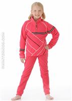Girls Aliyah Fleece Top (Berry) - Alt. View