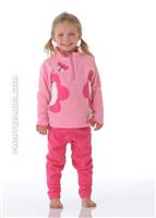 Girls GaGa Fleece Top (Bubble Pink) - Alt. View
