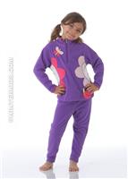 Girls GaGa Fleece Top (China Pink) - Alt. View