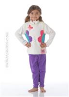 Girls GaGa Fleece Top (Marshmallow) - Alt. View